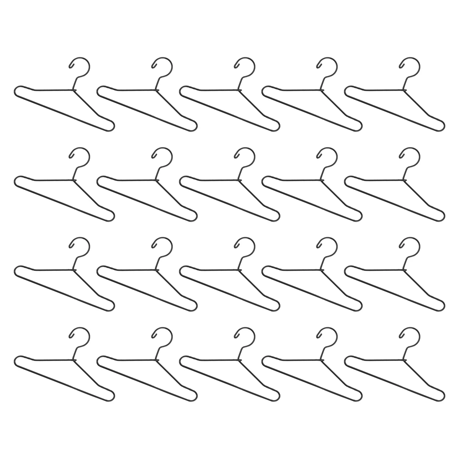 

20 Pcs Hanger Coat Clothing Rack Dress Holder Furniture Holding Metal Clothes Baby Household items