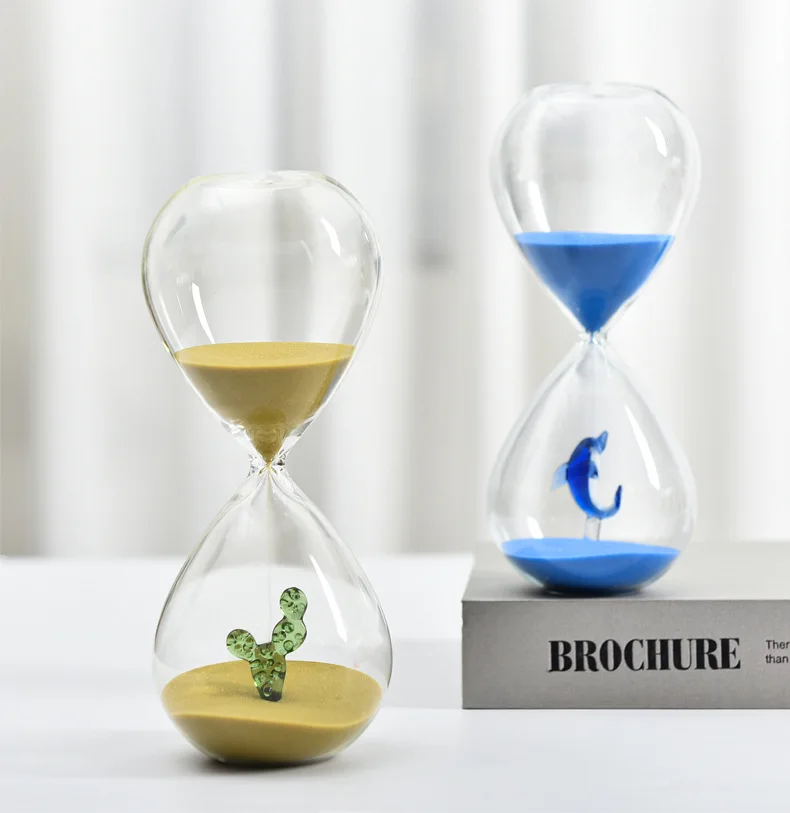 

30 Minutes Creative Cartoon Time Hourglass Timer Office Desk Decoration Bookshelf Study Ornaments Decoration Sand Clock Timer