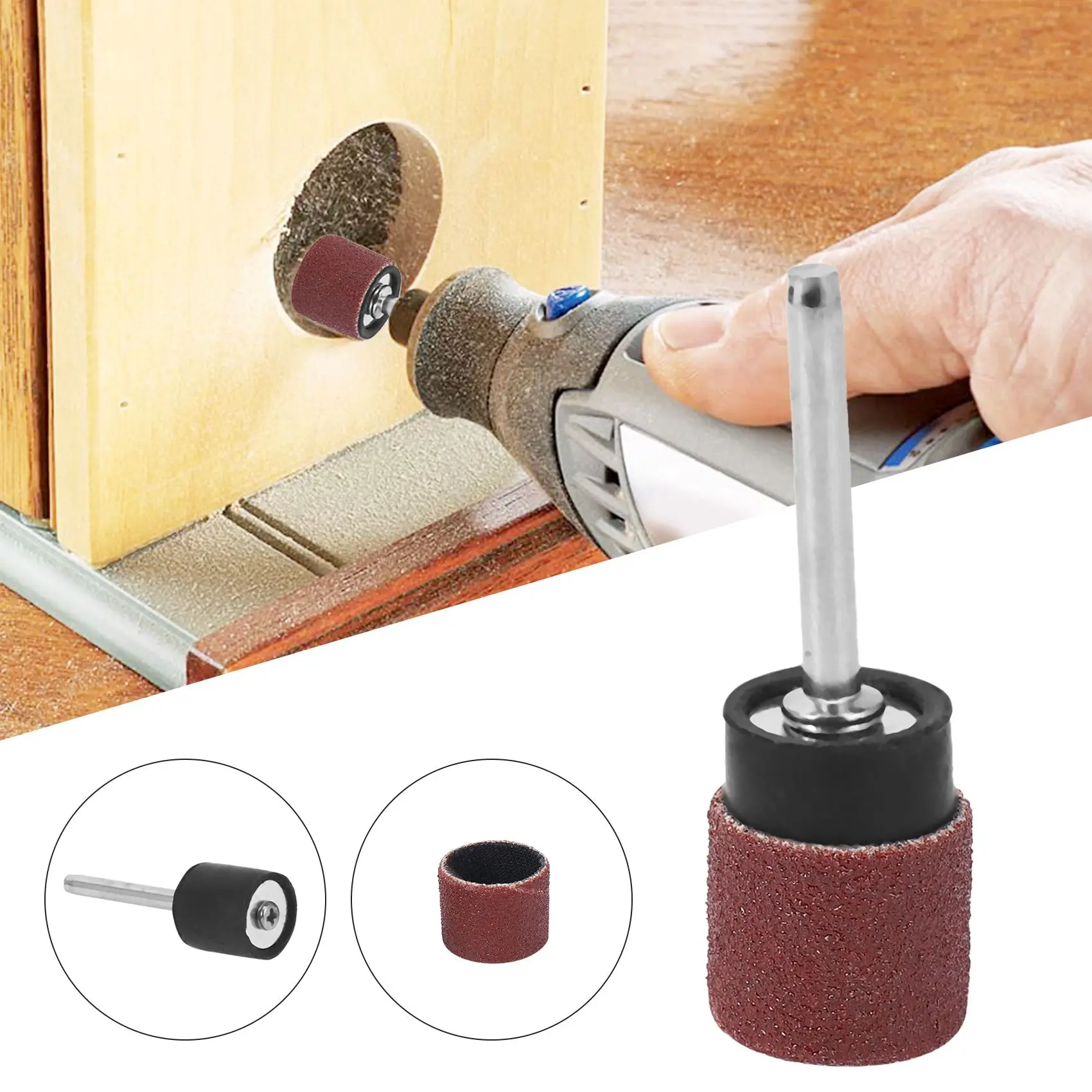 100 шт. 1/2 &quotкомплект шлифовальных лент с 2 оправками шлифовального барабана для