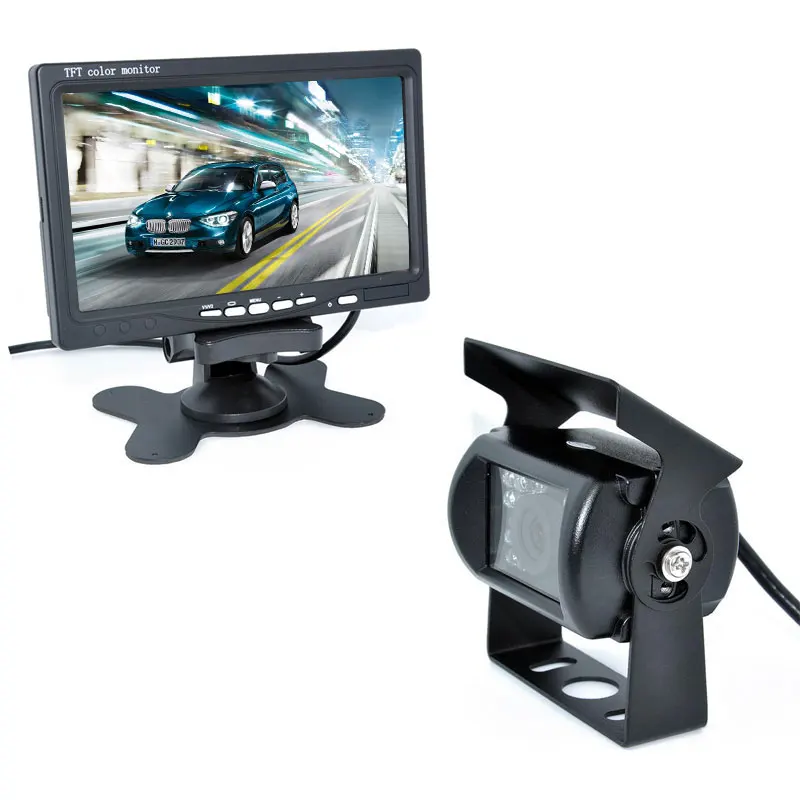 

18 IR Reverse Camera +NEW 7" LCD Monitor+Car Rear View Kit car camera BUS And Truck parking sensor 15M Or 20M Cable Optional