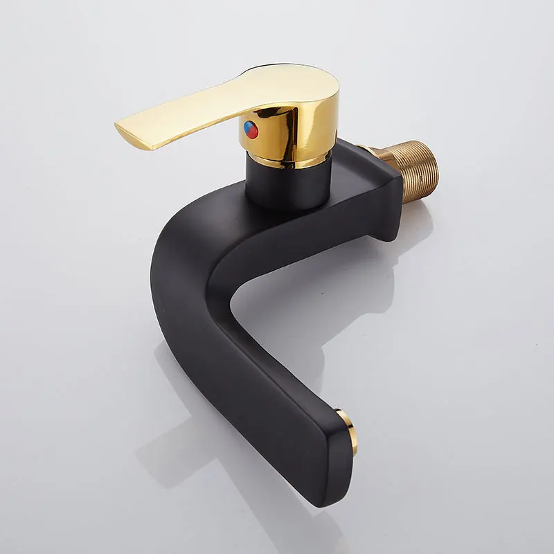 

Vidric European style black brass cold and hot basin faucet bathroom single handle faucets bath washbasin crane mixer taps