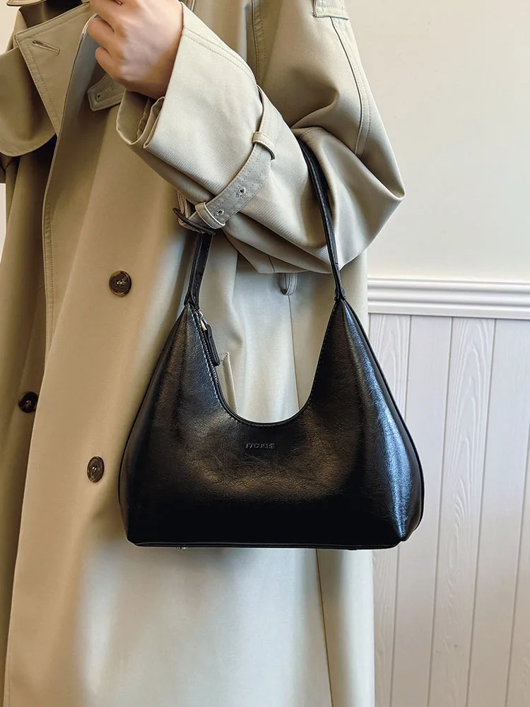 Lizzytsu корейская винтажная красная сумка из искусственной кожи в форме полумесяца