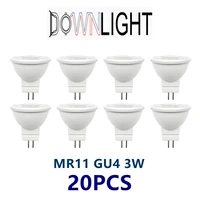 20pcs led spotlight bulb mr11 gu4 12v 3w cob spotlight warm white light is suitable for kitchen study and living room