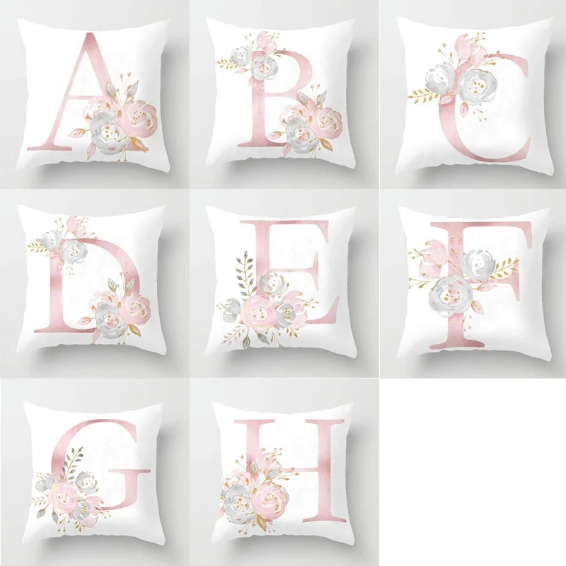 

KX4B 45x45cm Room Decoration Letter Cushion Cover Pillowcase