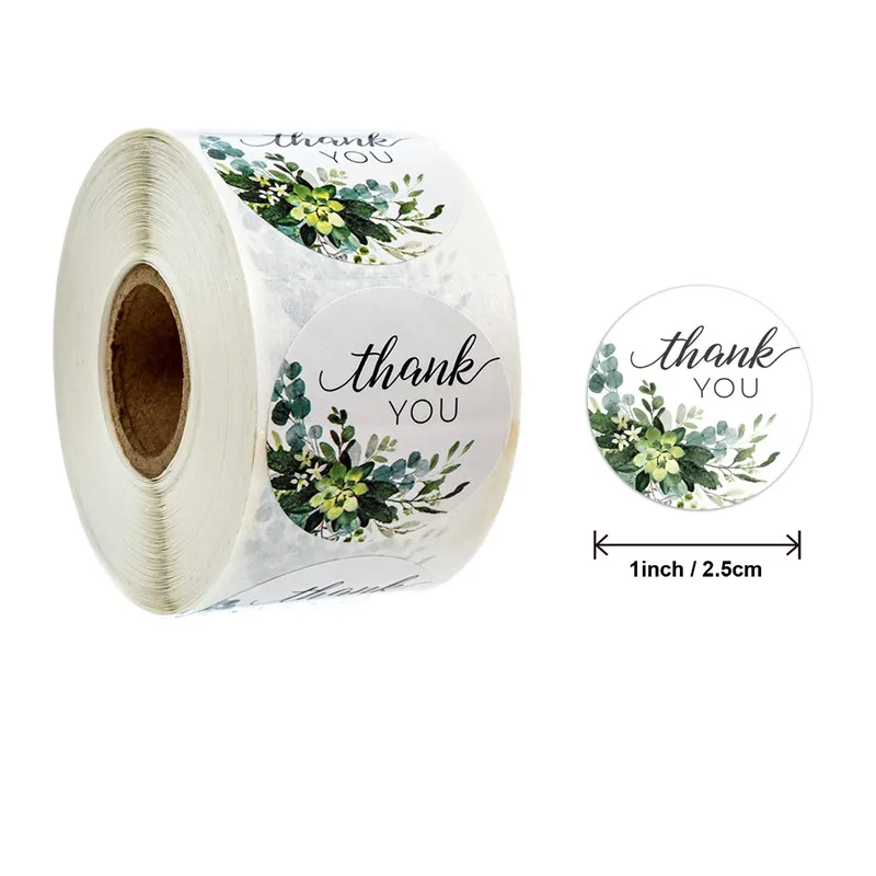 

500 шт., стикеры с надписью «Thank You»