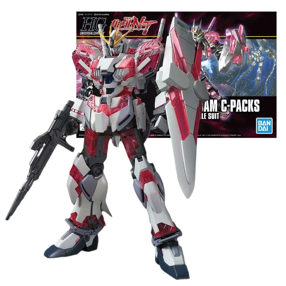 

Bandai Genuine Gundam Kit Model Anime Figure 1/144 HG RX-9/C NARRATIVE GUNDAM C-PACKS Collection Gunpla Anime Action Figure Toys