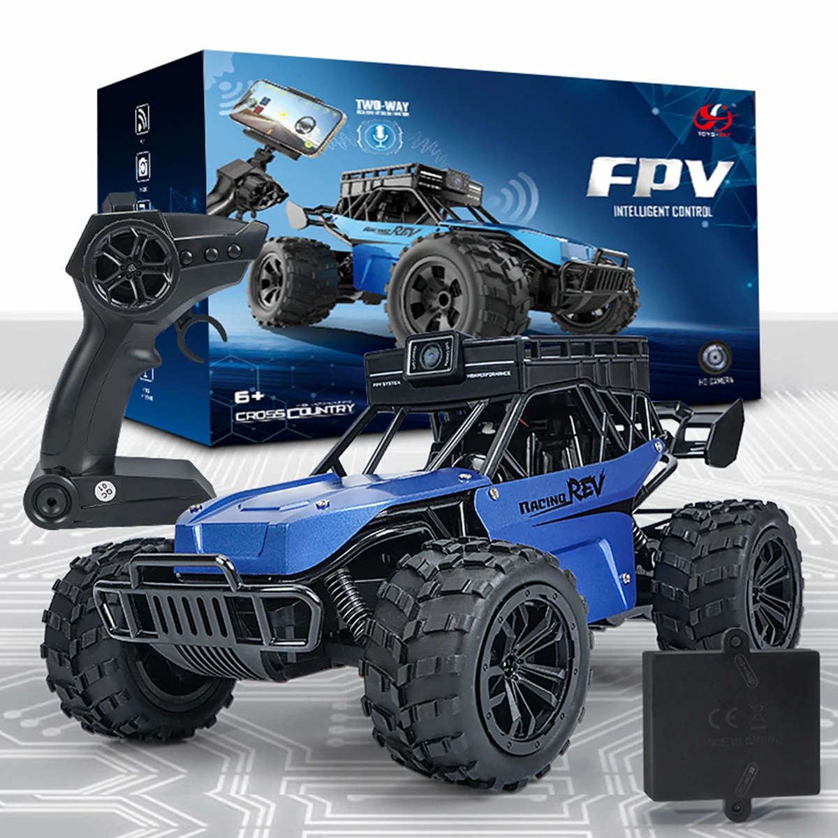 

RC Cars Toy 2.4Ghz Remote Control Cars with WiFi Camera Two-way Audio Take Photos/Video Off Road Truck RC Vehicle Toy for Kids