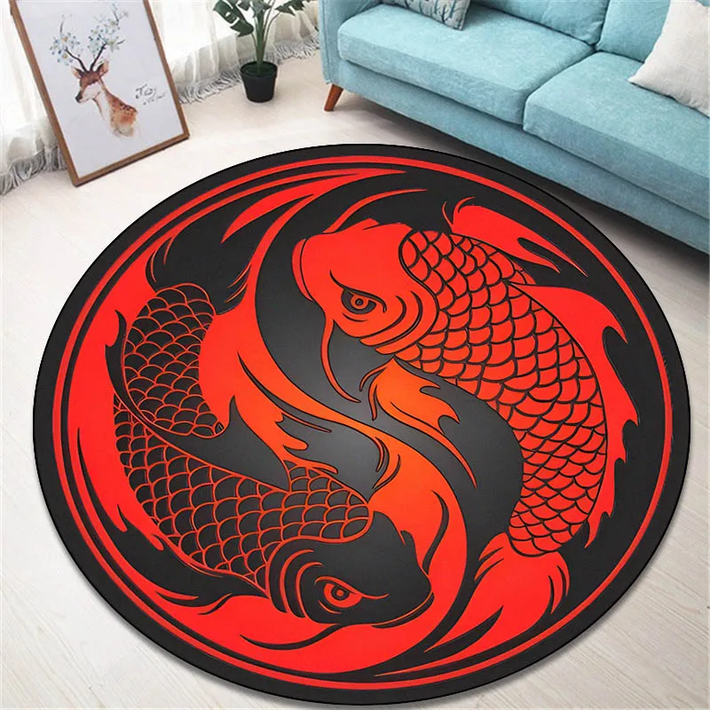

Nordic Modern Round Carpet Gossip Round Children Play Carpet Living Room Bedroom Carpet Non-slip Door Mat Tapis Salon Rug Rugs