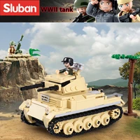 sluban building block toys ww2 army panzer ii tank 356pcs bricks b0691 military construction compatbile with leading brands