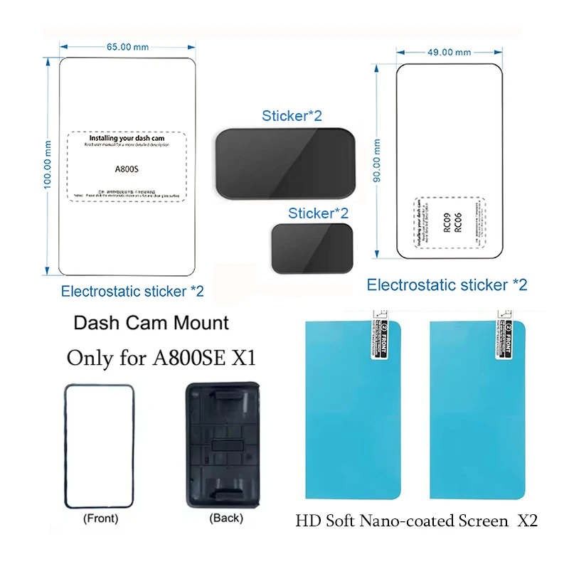 

Для 70Mai A800SE A810 a800s a800 HD мягкая защитная пленка для экрана с нано-покрытием для 70Mai Dash Cam пленка нанозащитная пленка 2 шт.