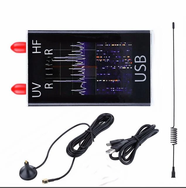 Радиоприемник 100 кГц-1 7 ГГц Полнодиапазонный UV HF USB фонарь с 2832u R820t2