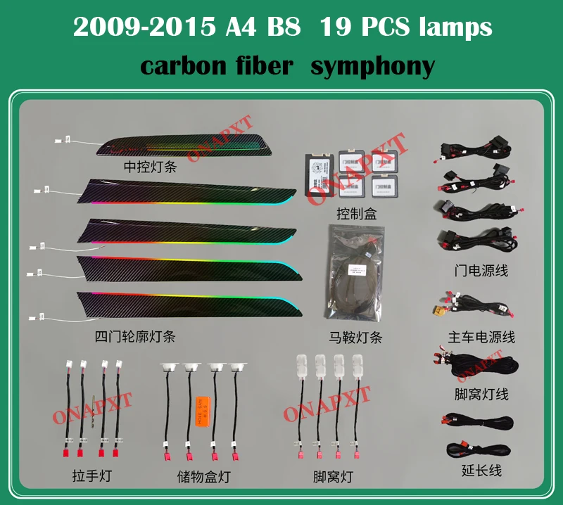 

Symphony Door Ambient Light Dashboard LED Atmosphere Lamp For Audi Q2 Q3 Q5 Q7 Q8 A3 S3 A4 S4 A5 S5 A6 A7 A8 8V B8 B9 C7 C8 D5