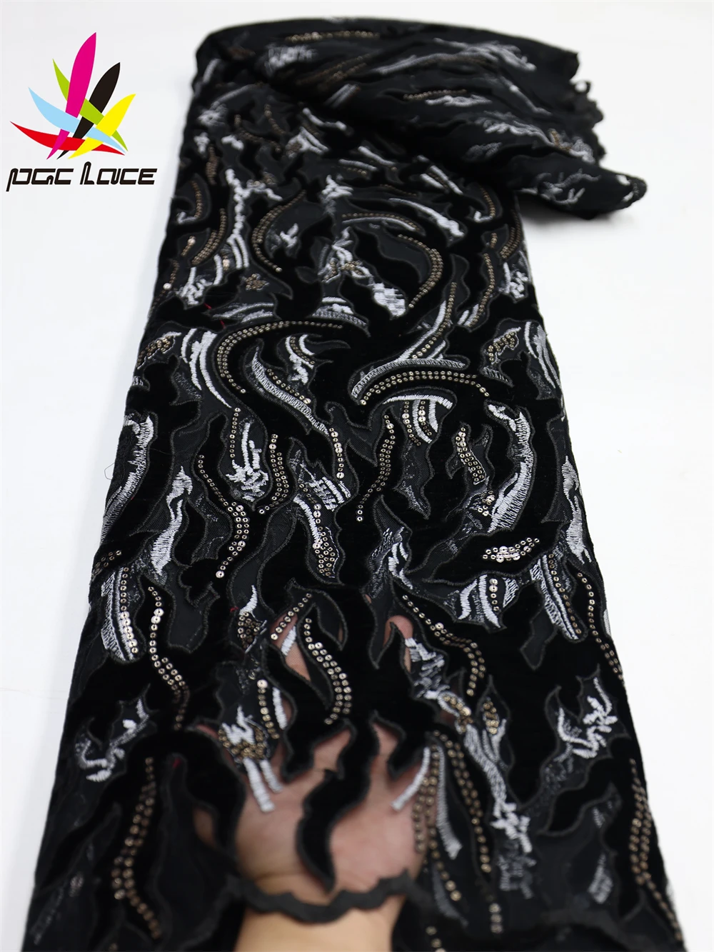 Рисунок 5 - Африканская бархатная кружевная ткань PGC 2023