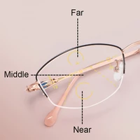 new premium quality progressive multifocal reading glasses women 2022 luxury brand pink rhinestone reader eyeglasses women