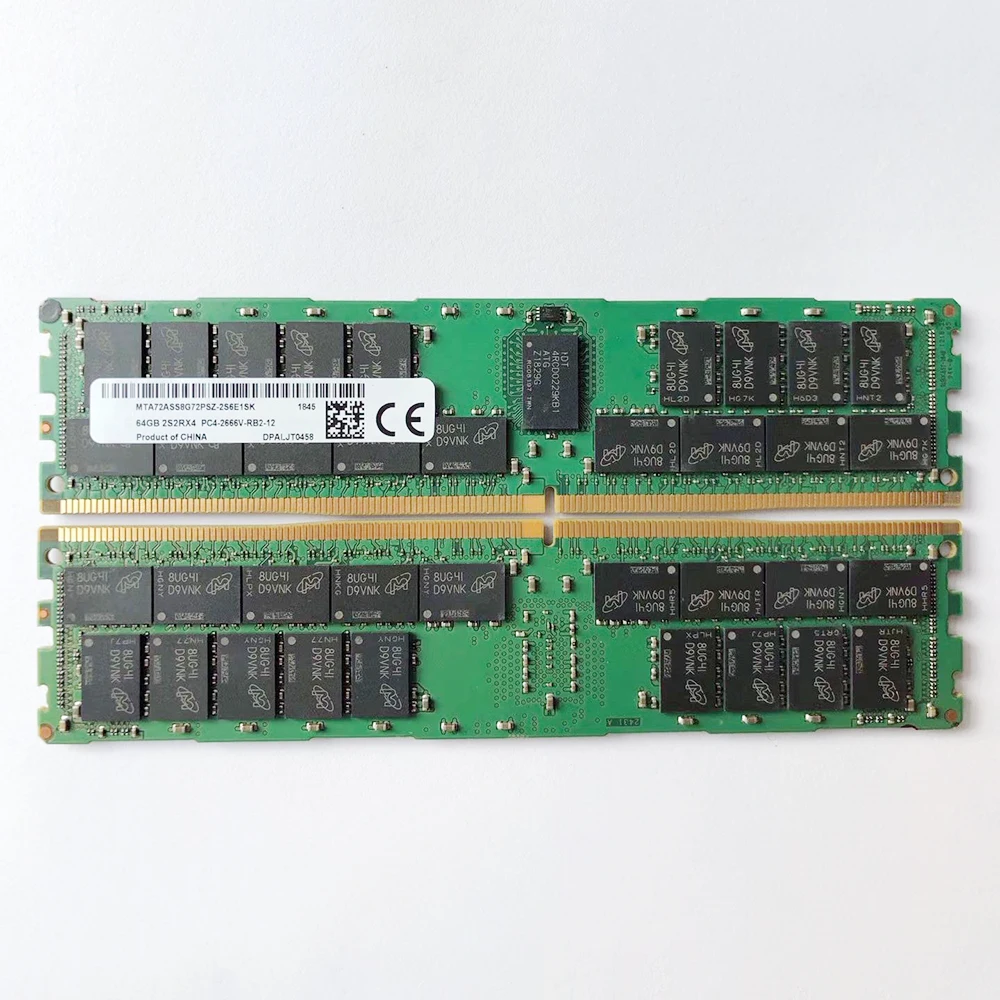 1 шт. для MT 64G 64 ГБ DDR4 2666 2S2RX4 PC4-2666V RAM RDIMM REG Память