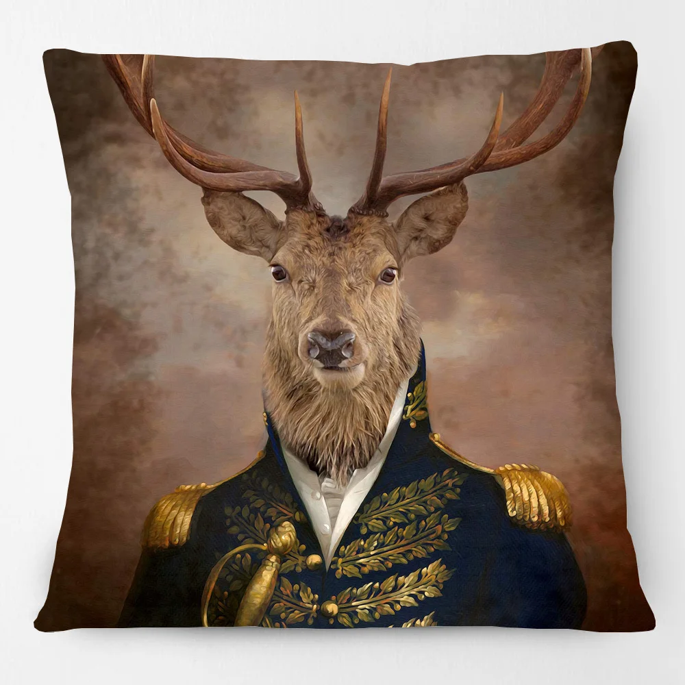 Декоративный чехол для дивана с изображением зебры лисы бульдога короля Льва