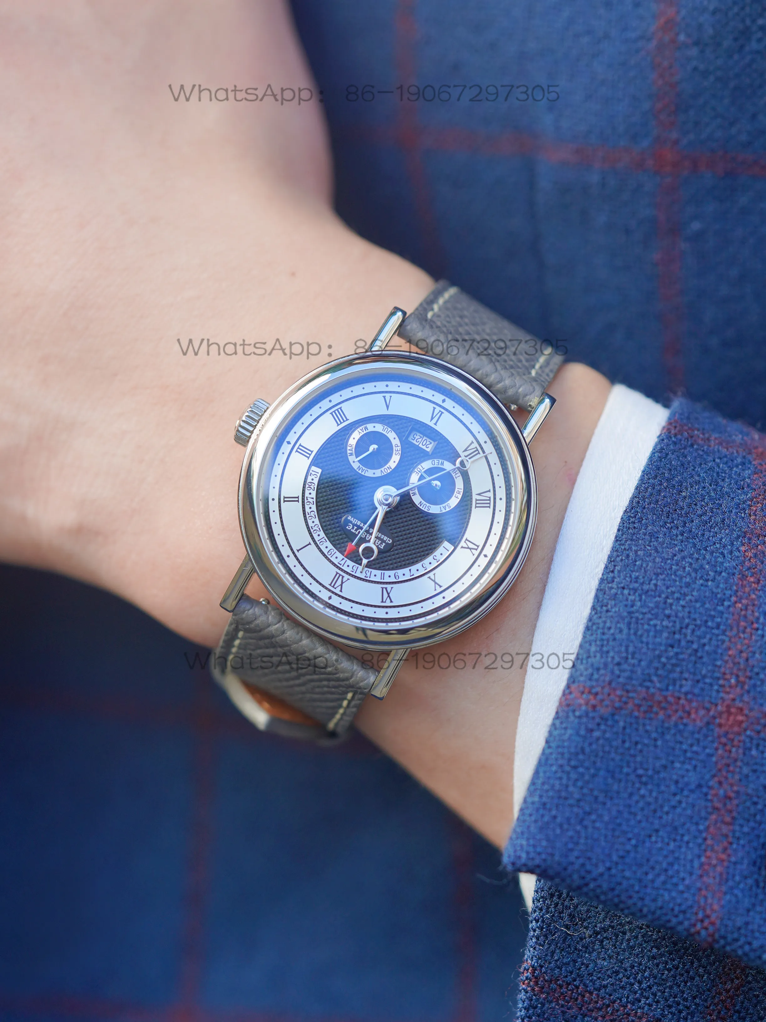 Фото Механические мужские часы Magic City Watch Store с годовым календарем, легкие, роскошные, для бизнеса и отдыха №4