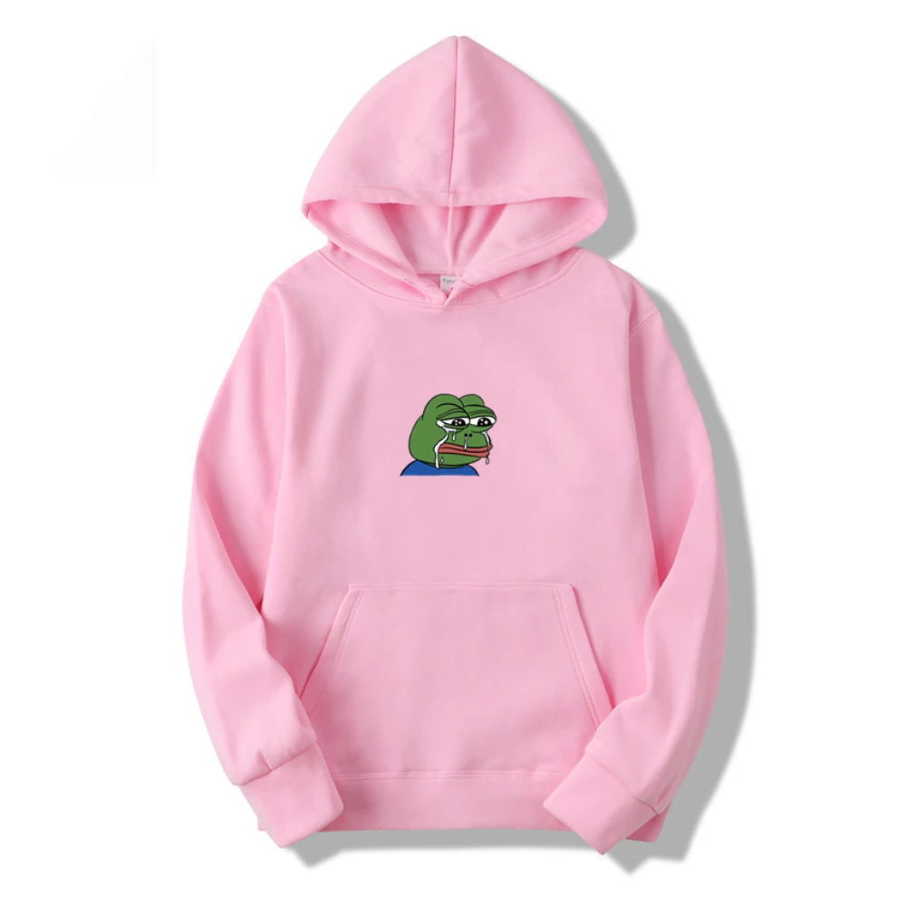 

Men's Hoodies Sweatshirt Women Pullover Funny Graffiti Print Sad Frog Hoodies Fashion Hip Hop Fleece Multicolor Hooded S-3XL