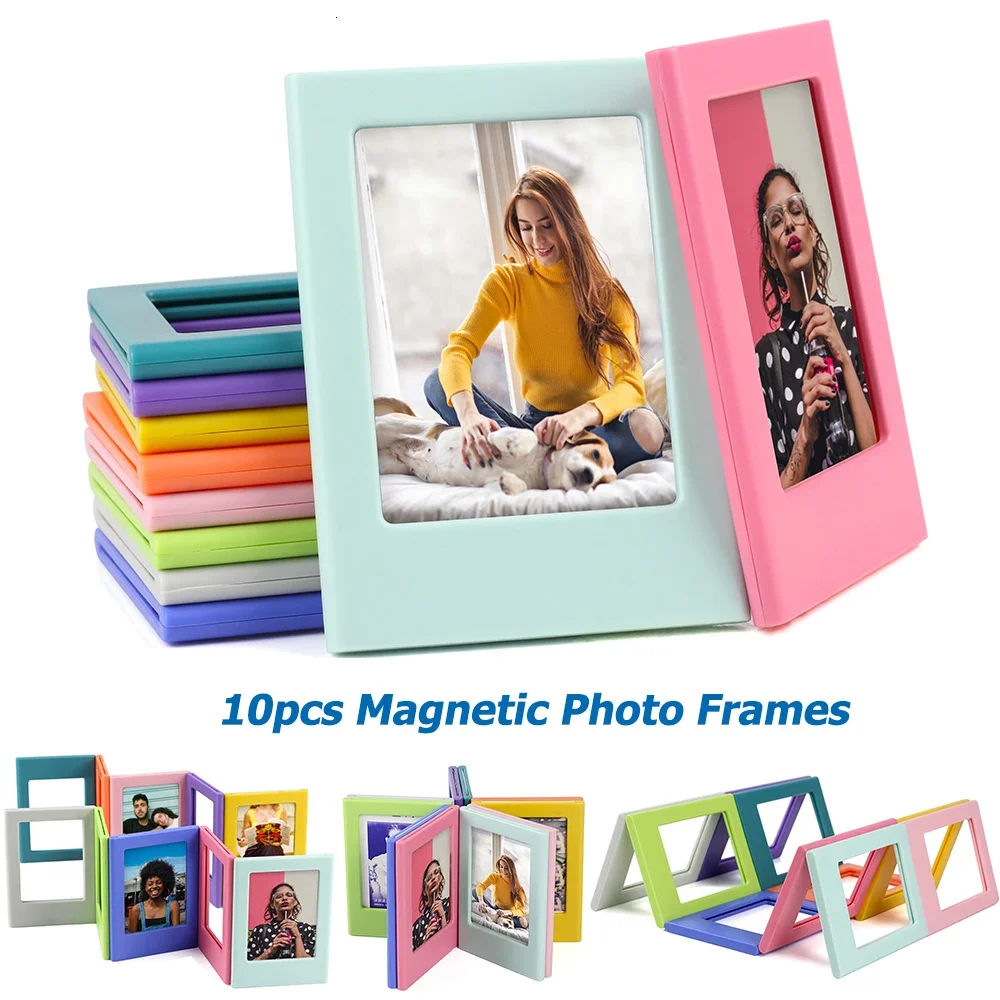 10 шт., магнитная рамка разных цветов для Fujifilm Instax Mini 12 11 7S ...
