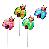 standing lawn garden stake decoration realistic metal ladybug garden stake durable and beautiful standing garden stake