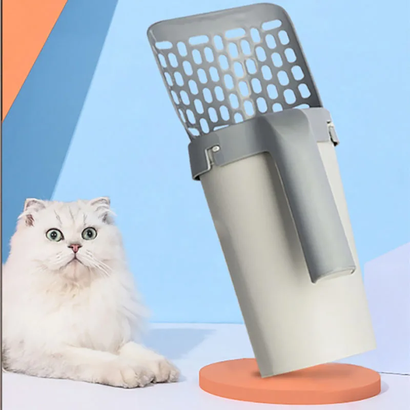 

Портативная Лопата для кошачьего туалета, вместительный наполнитель для кошачьего туалета, все в одном