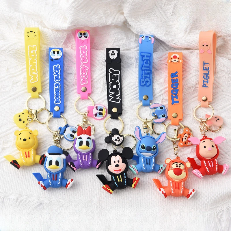 S Minnie Mouse Dolls Model Car Keychian Pendant Toys Gifts