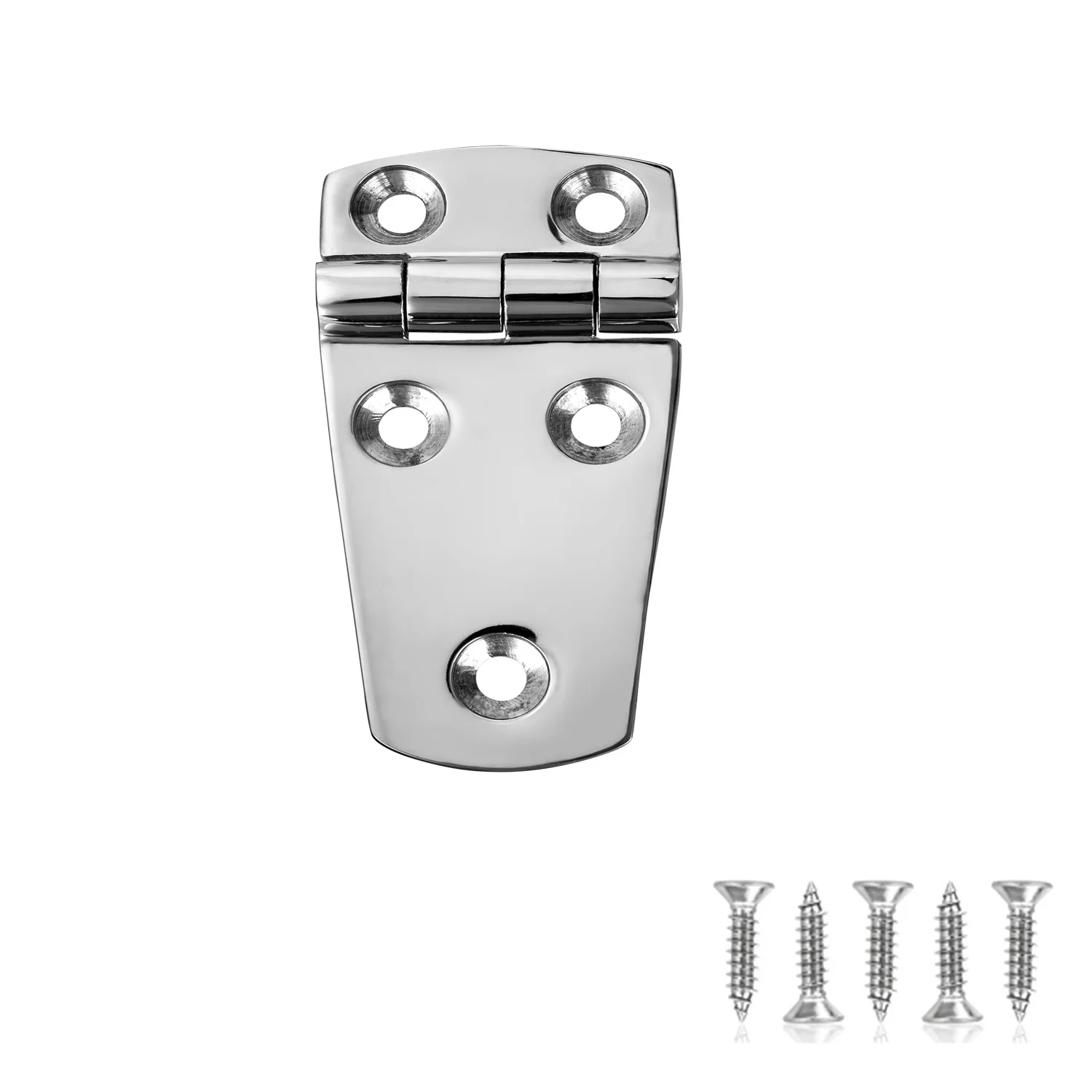 Marine Boat Hatch Hinges Stainless Steel, 3 Inch X 1.5 Inches(76 X 38MM) 5 Holes, No Noise, Heavy Duty 316 Ss with Screws