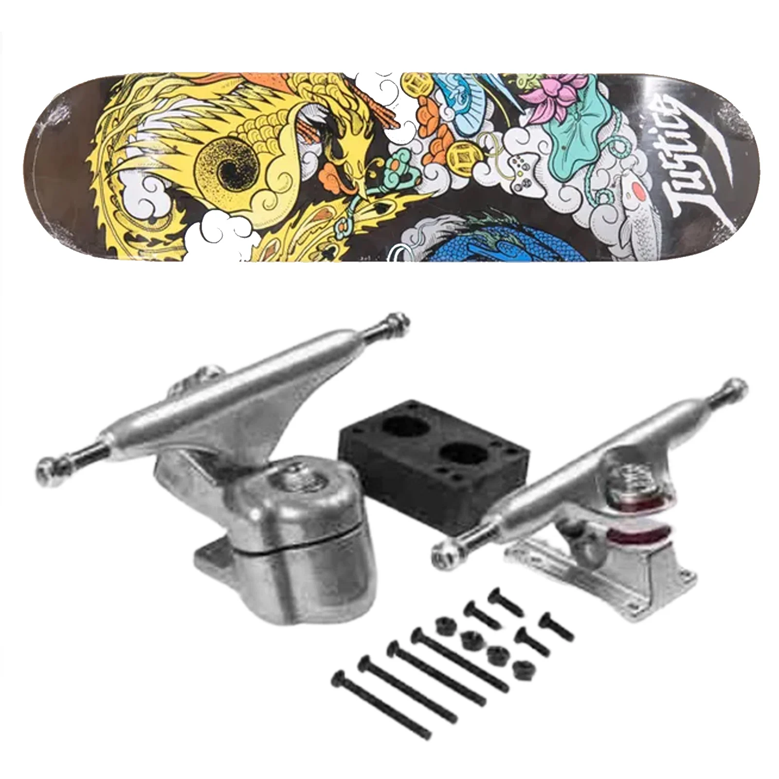 

New S6 Land Surfing Skateboard Trucks With 6.25inch Double Center Pillar Nail Rear Axle Trucks Surfskate Bridge Skateboard Parts
