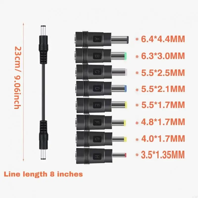 Провод питания DC 5 5x2 1 мм с адаптерами 8 шт