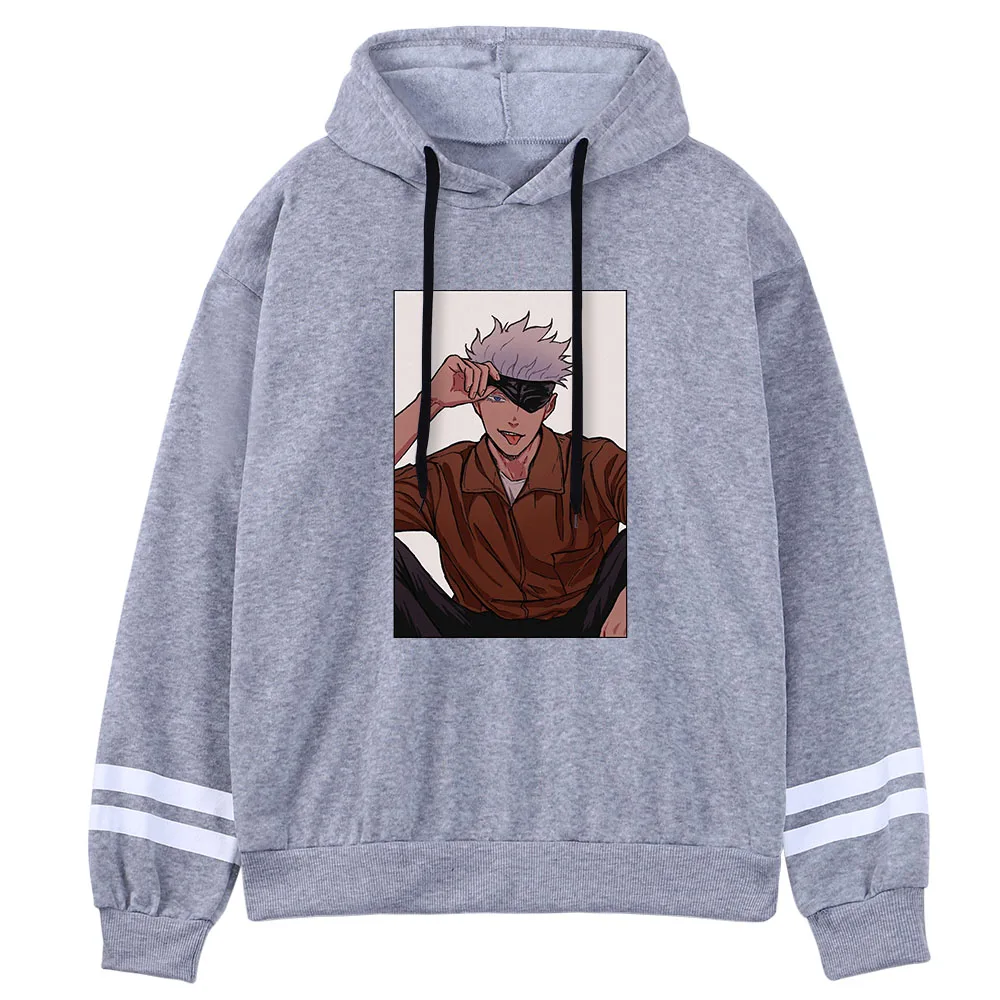 

Cool Jujutsu Kaisen Gojo Comics Printed man Hoody Simple Loose Hoodie Hip Hop Fleece Spatchwork Hooded 2022 male Hoodies