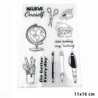 pen globe plants clear stamps for diy scrapbooking card fairy transparent rubber stamps making photo album crafts template