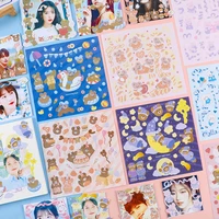 cute cartoon mini animals stickers diy scrapbooking sticker diary adhesive label stationery decorative supply