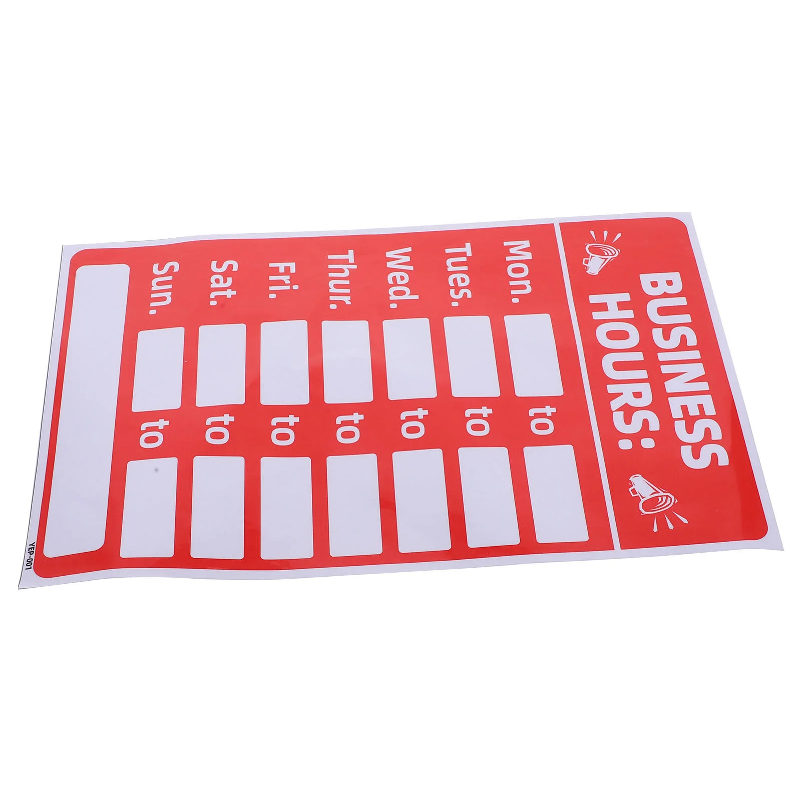 

Business Hours Sign Numbers Stickers Signs Rewritable Opening Shop Sunproof Pvc Office