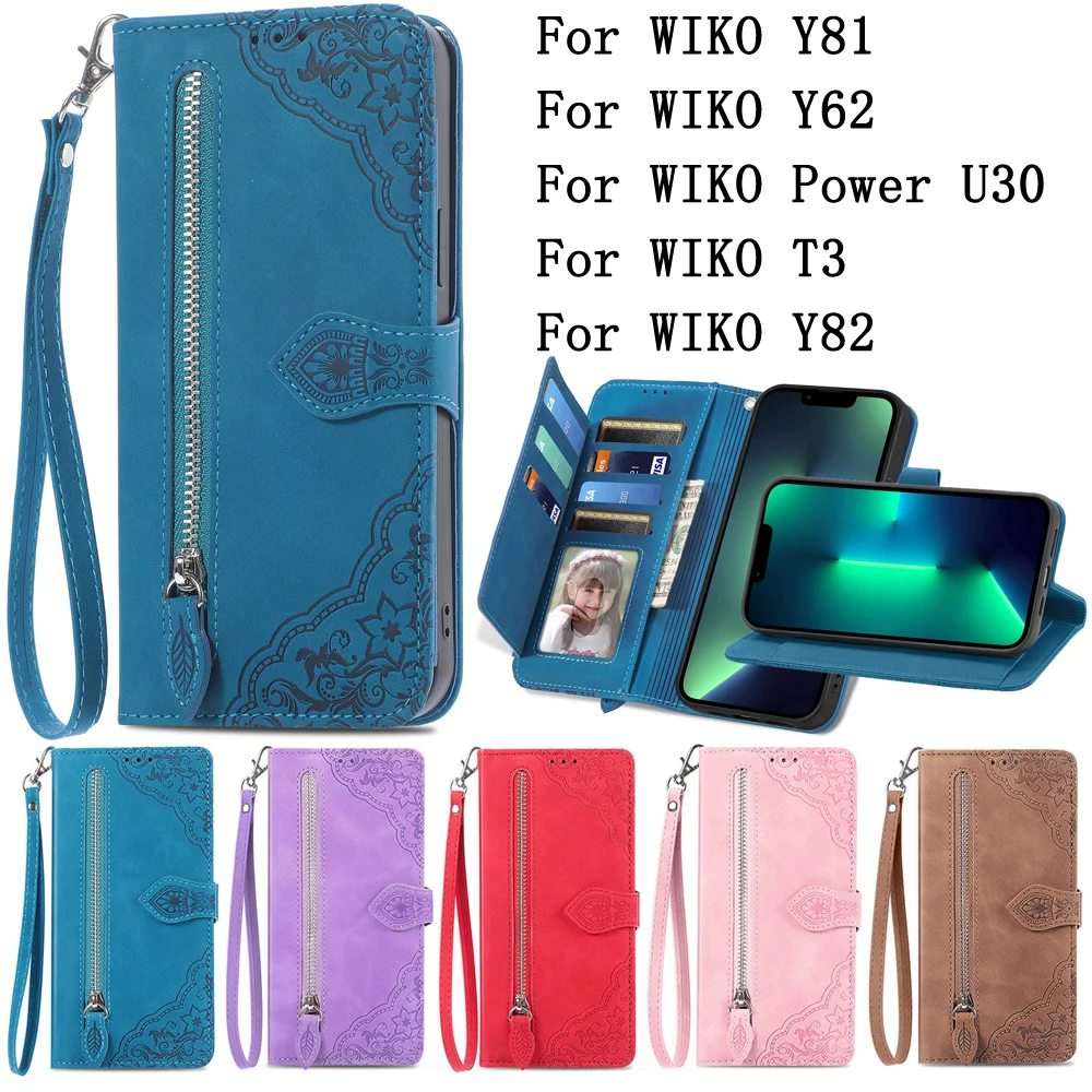 Sunjolly Mobile Phone Cases Covers for Wiko Y81 Y62 T3 Y82 Power U30 Case Cover coque Flip Wallet for Wiko Y82 Case