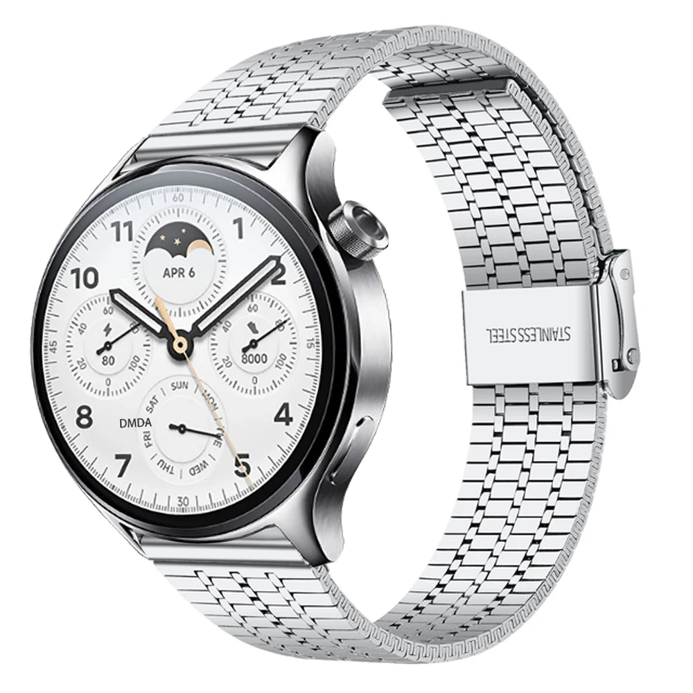 Ремешок металлический из нержавеющей стали для Amazfit GTR 4 / 3 Pro 2 2e браслет Mi Watch S1