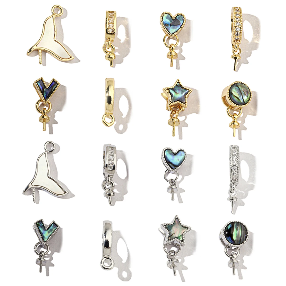 Медный Подвесной Держатель Vnistar в форме сердца и звезды золотого цвета застежки с