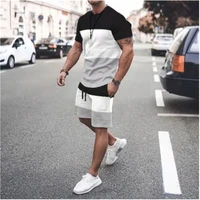 3d printed men short sleeve t shirt shorts casual fashion suit comfortable and breathable summer sportswear two piece tops 6xl