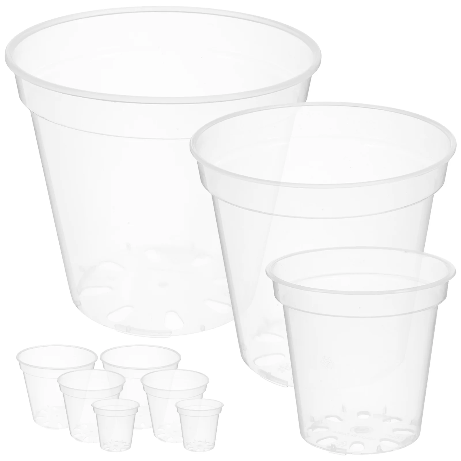

9 Pcs Flower Pots Indoor Orchid Planter Breathable Drainage Holes Small Outdoor Garden Orchids
