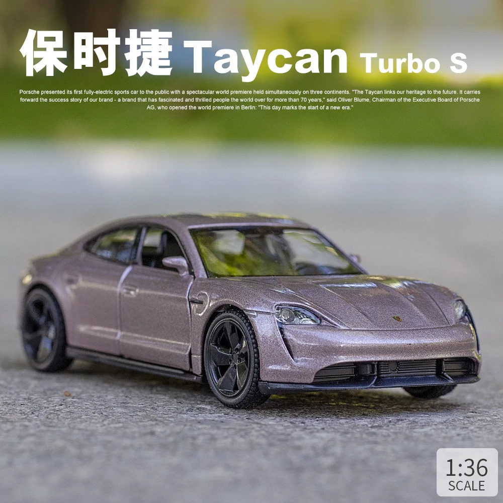 

Nicce 1:36 Porsche Taycan Turbo S Car Metal Diecast Similation Toy Vehicle Model Pull Back Car Alloy Toy Car for Kids Boys Gifts
