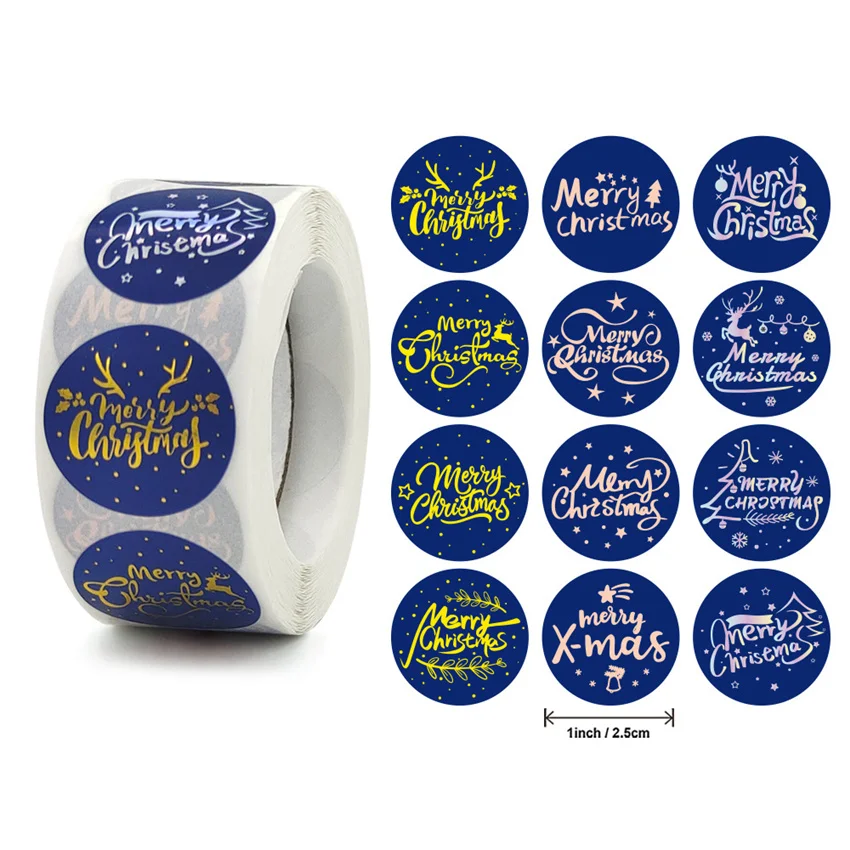 

Наклейки с надписью "Merry Christmas"