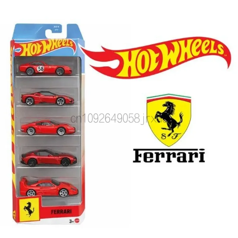 Фото Коллекционный набор из 5 моделей Hot Wheels JKG16: Ferrari 250 GTO, LaFerrari, Ferrari F40 Competizione, 499p Modificata (литые модели автомобилей) №5