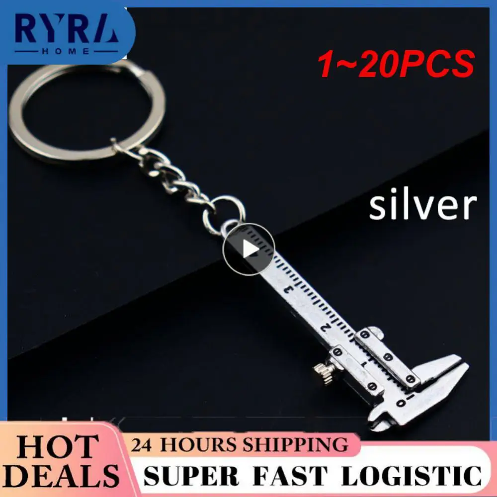 

1~20PCS Portable Mini Caliper Tools Key Ring Alloy Vernier Caliper Key Chain Calipers Measuring Gauging Tools Ornaments Rulers