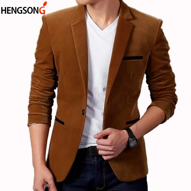 

New Men's Suit Blazers Solid Color Fashion All-match Male Suit Slim Fit Spring Autumn Formal Weeding Meeting