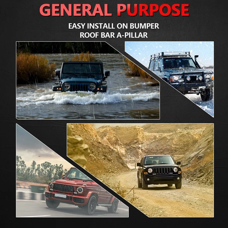 Фары рабочие без рамки 100 Вт 2 шт.