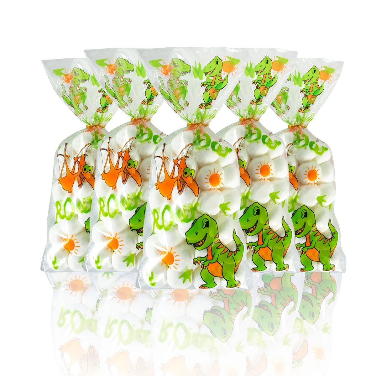 

100pcs Dinosaur Theme Candy Bags Cellophane Cookies Pack Bag Dino Party Packaging Bags Children Dino Birthday Party Supplies