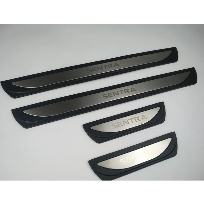 

For Nissan Sentra 2012-2020 Side Door Sill Protector Threshold Scuff Plate Welcome Pedals Covers Trims Car styling