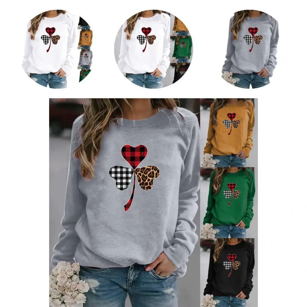 

Женский свитшот с круглым вырезом и принтом