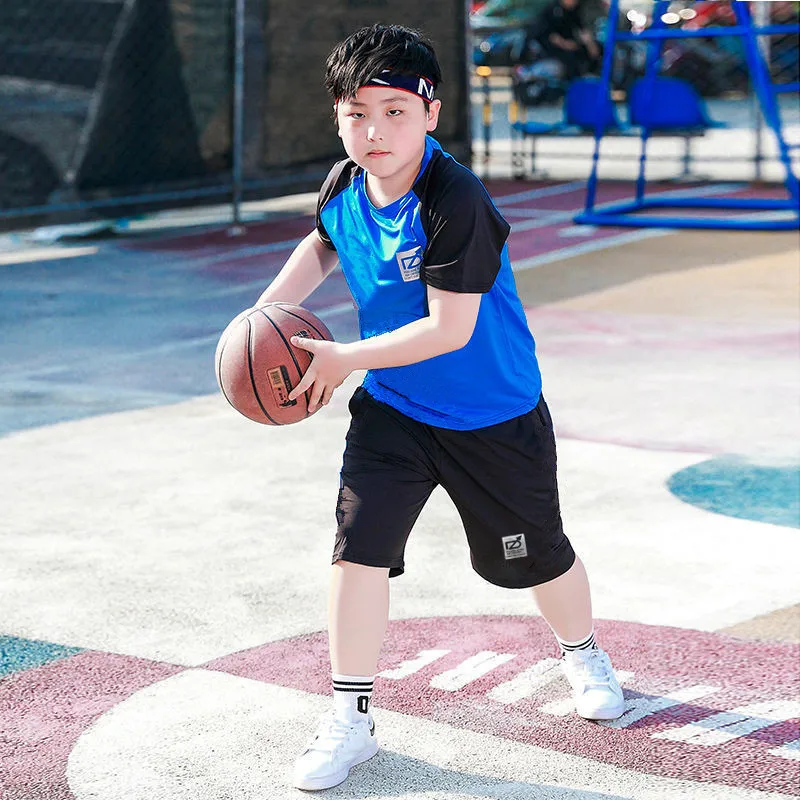 Спортивный костюм для мальчиков с коротким рукавом Быстросохнущий Свободный