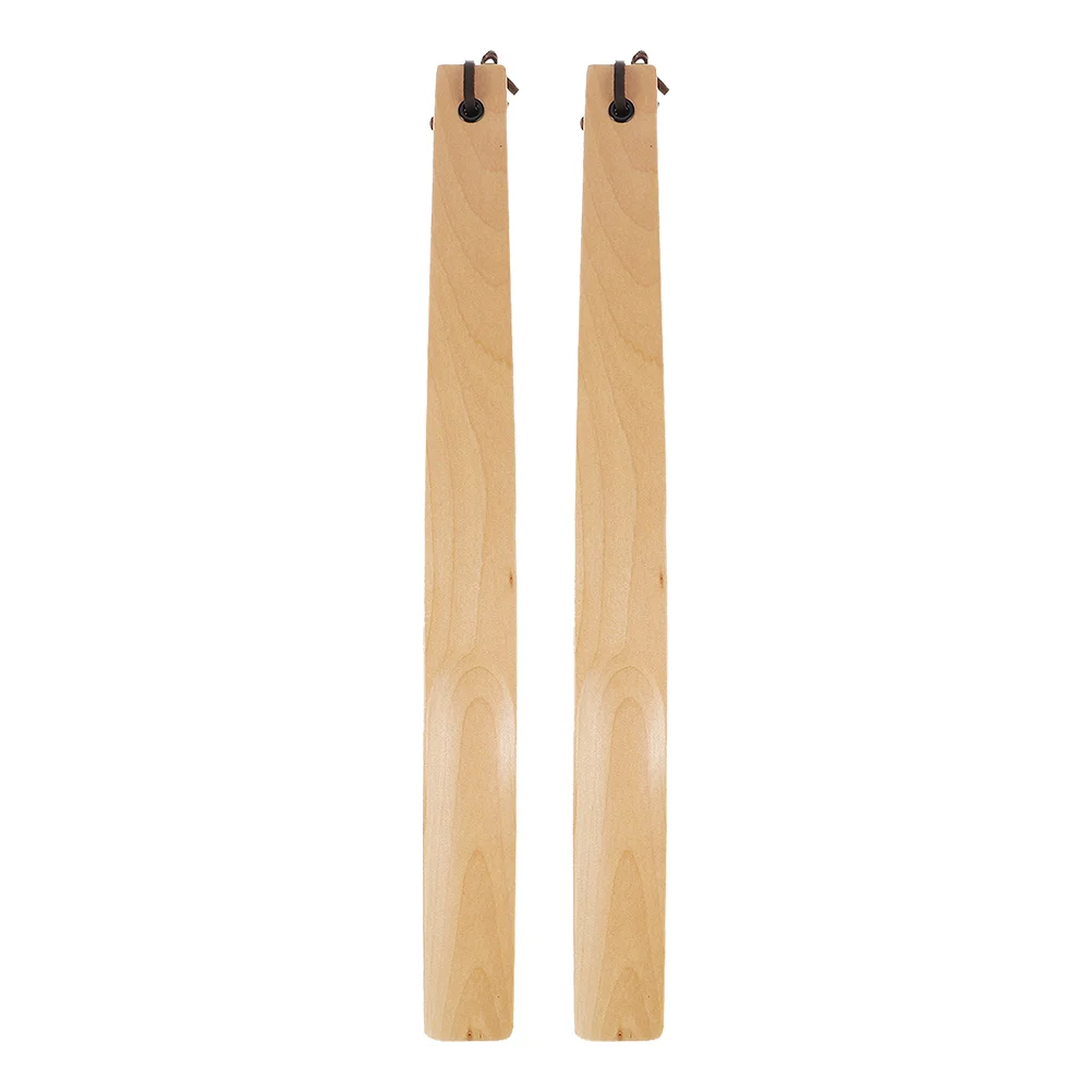 

2pcs Shoehorns Handle Shoehorns Shoe Lifter Easy- Shoes Tool for Seniors Elderly Kids 38cm ( Khaki )