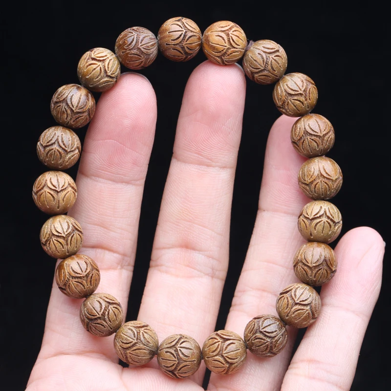 Натуральное сандаловое дерево ювелирные изделия 12 мм фоторезьба